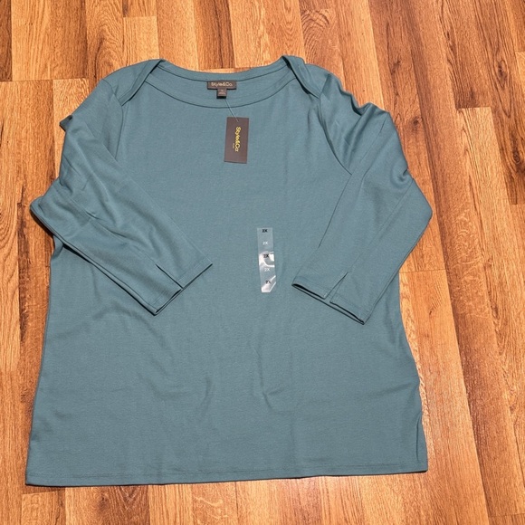 Style & Co. Teal Blouse - Picture 2 of 6